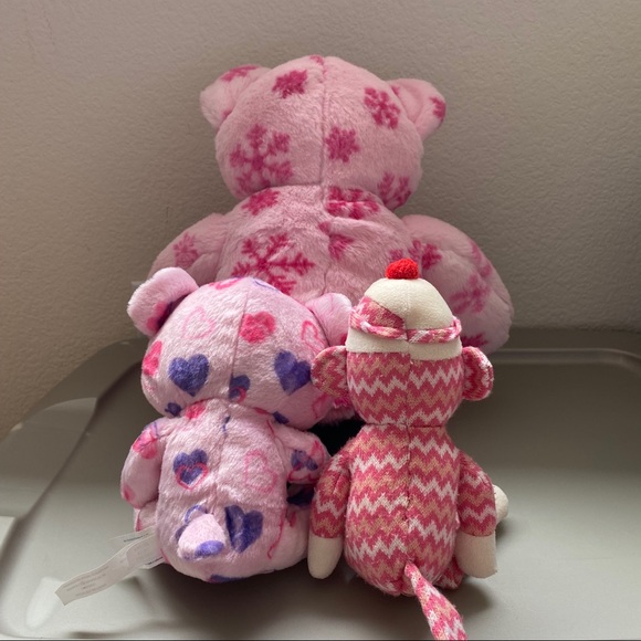 BABW / Build-A-Bear 2 Pink Bear and Monkey Bundle - Picture 2 of 6